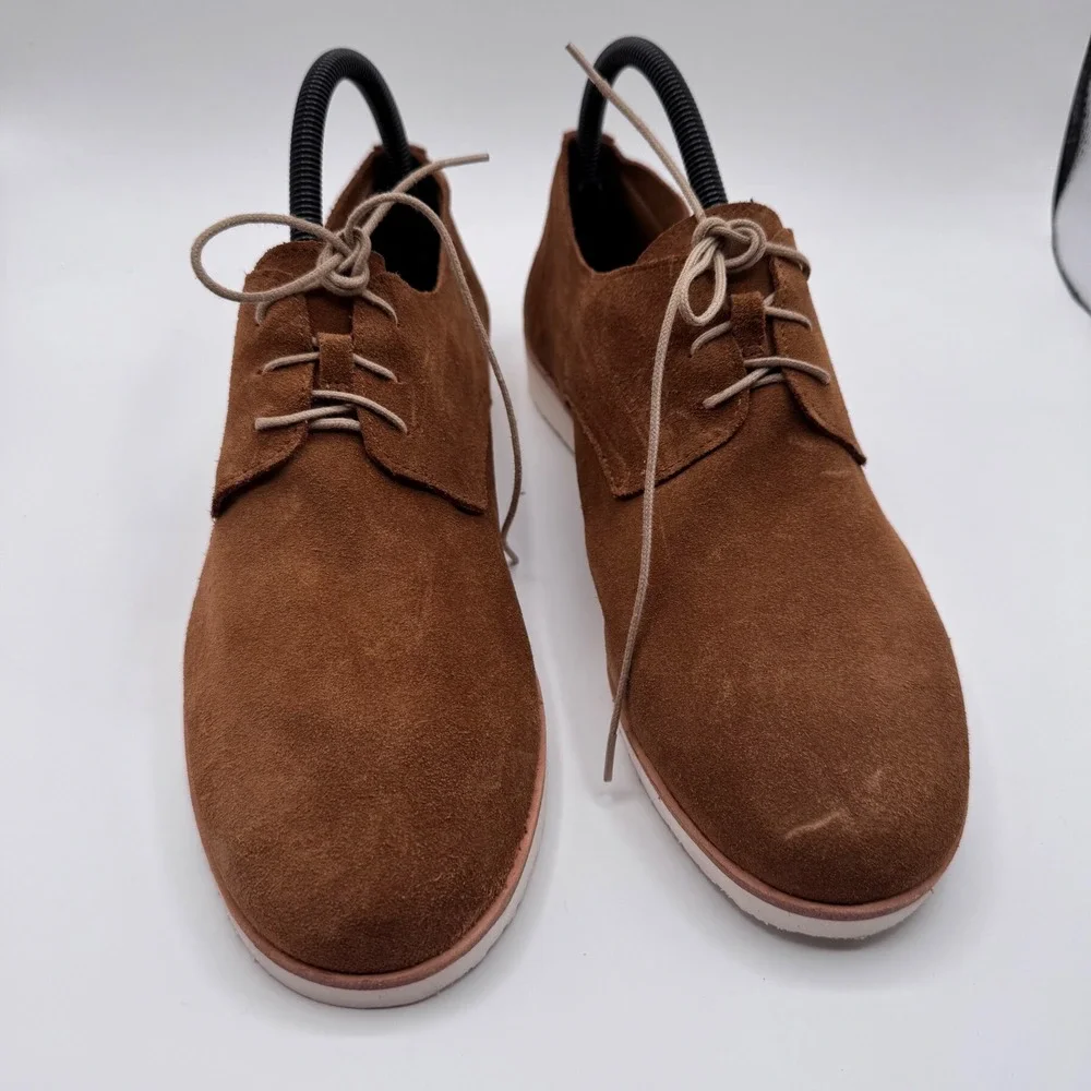 Nisolo Lightweight Flex Derby Oxfords Shoes Men's 8.5 Made in Peru Suede Leather